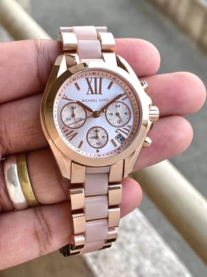 Michael kors bradshaw rose gold wrist watch for her
