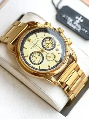 Patek Philippe premium wrist watch with metal strap