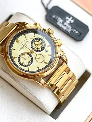 Patek Philippe premium wrist watch with metal strap