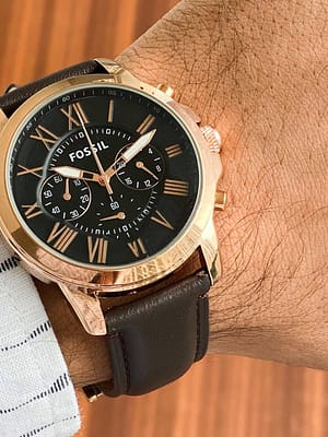 Fossil timepiece leather strap for men
