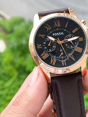 Fossil timepiece leather strap for men