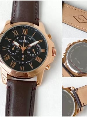 Fossil timepiece leather strap for men