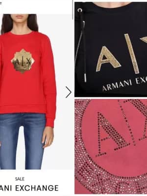 Armani Exchange sweatshirt for women exclusive showroom article