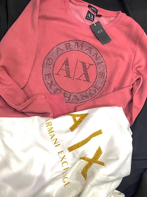 Armani Exchange sweatshirt for women exclusive showroom article