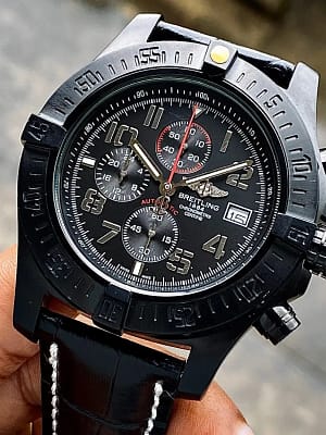 Breitling charcoal black wrist watch for men