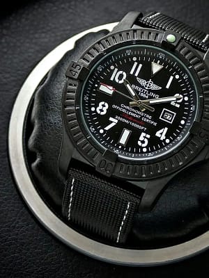 Breitling black wrist watch for men
