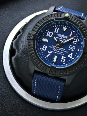 Breitling blue wrist watch for men