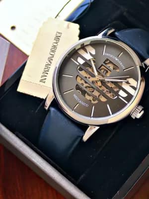Emporio Armani open transparent machine wrist watch