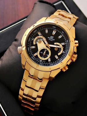 Tissot premium edifice EF535 gold wrist watch for men