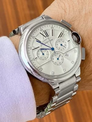 Cartier ballon Bleu 44mm
metallilc chain Automatic watch