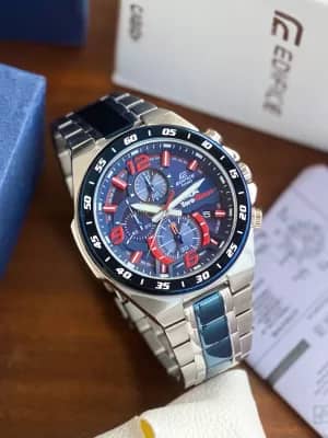 Casio Edifice Torro Rosso Edition in metal chain