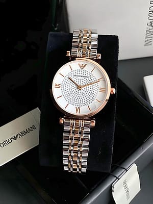 Emporio Armani analog metal strap watch for women