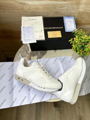 Emporio Armani white imported sneakers for men