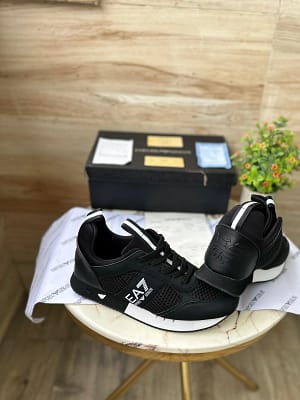 Emporio Armani black imported sneakers for men
