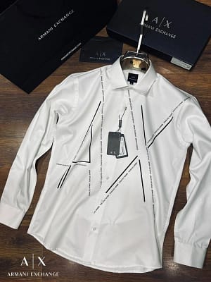 Armani Exchange luxury partywear 2025 in store shirts