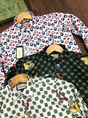 Gucci imported premium cotton shirts for men