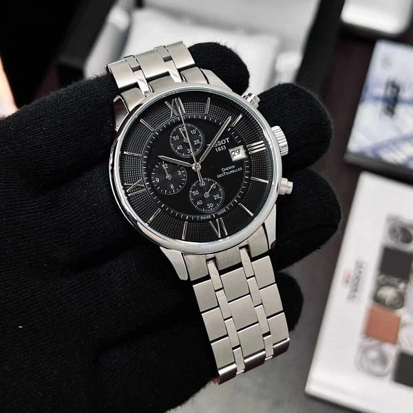 Tissot Couturier Premium Silver Chronograph Series wrist watch for men