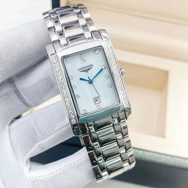Longines silver metallic wrist watch  for her