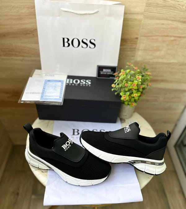 Hugo Boss imported sneakers for men black - Image 3