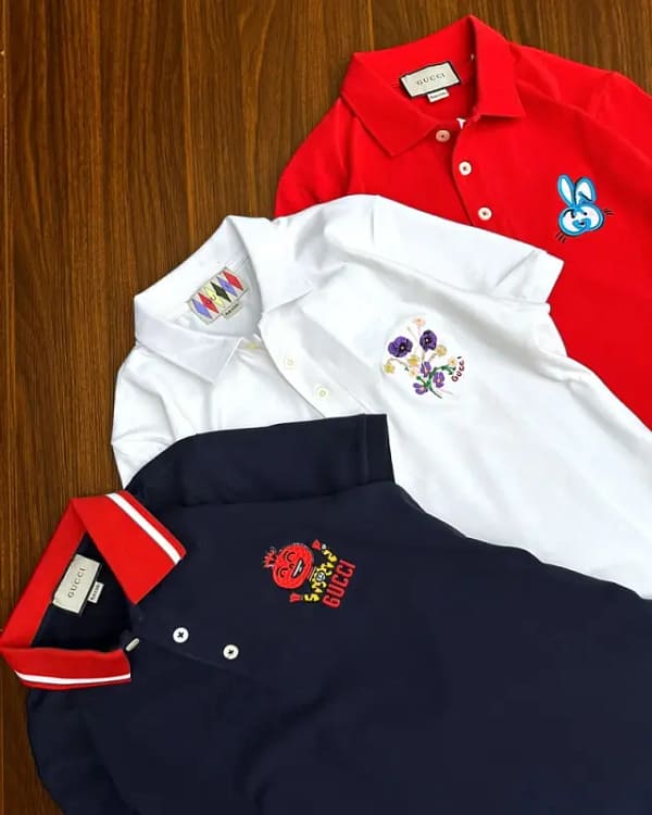 Gucci imported premium cotton polo tshirts for men - Image 4