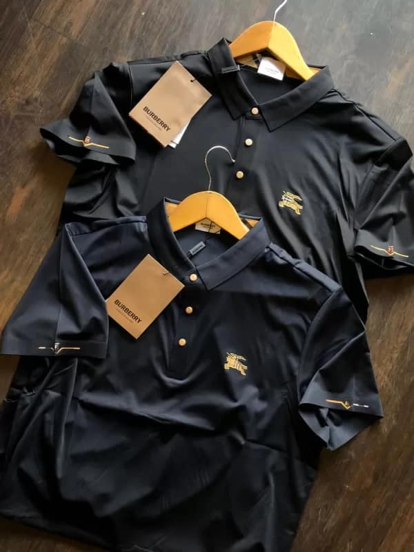 Burberry polo mens gold discount